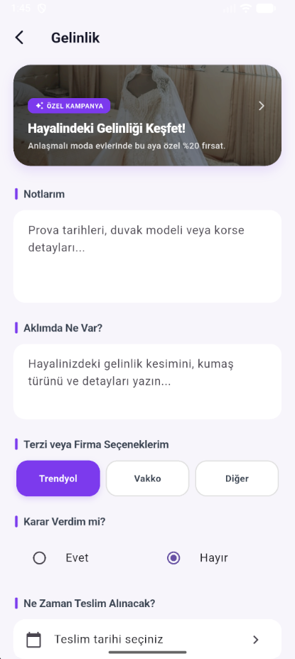 Kategori detay ekranı — notlar